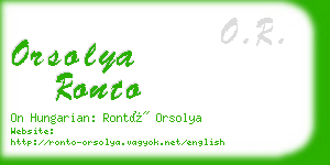 orsolya ronto business card